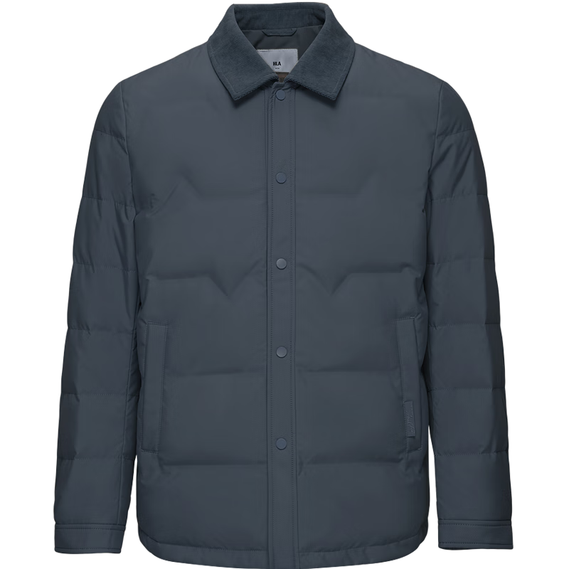 HLA Lightweight down Jacket for Men, Light Business Fashion Lapel Collar, 90% Down Coat for Men in Winter