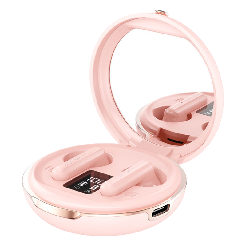 GUSGU Disney Co-Branded True Wireless Bluetooth Earphones, Semi-In Music Sports Running Noise-Cancelling Earphones, Compatible with Apple Huawei Xiaomi Phones, Pink FX-902V