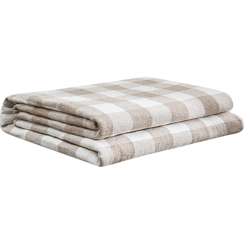 JD Original Pure Cotton Gauze Blanket, 100% Pure Cotton Air Conditioning Quilt Towel Blanket, Class A Quilt Summer Cool Quilt Japanese Style Coffee Color 1.5x2m