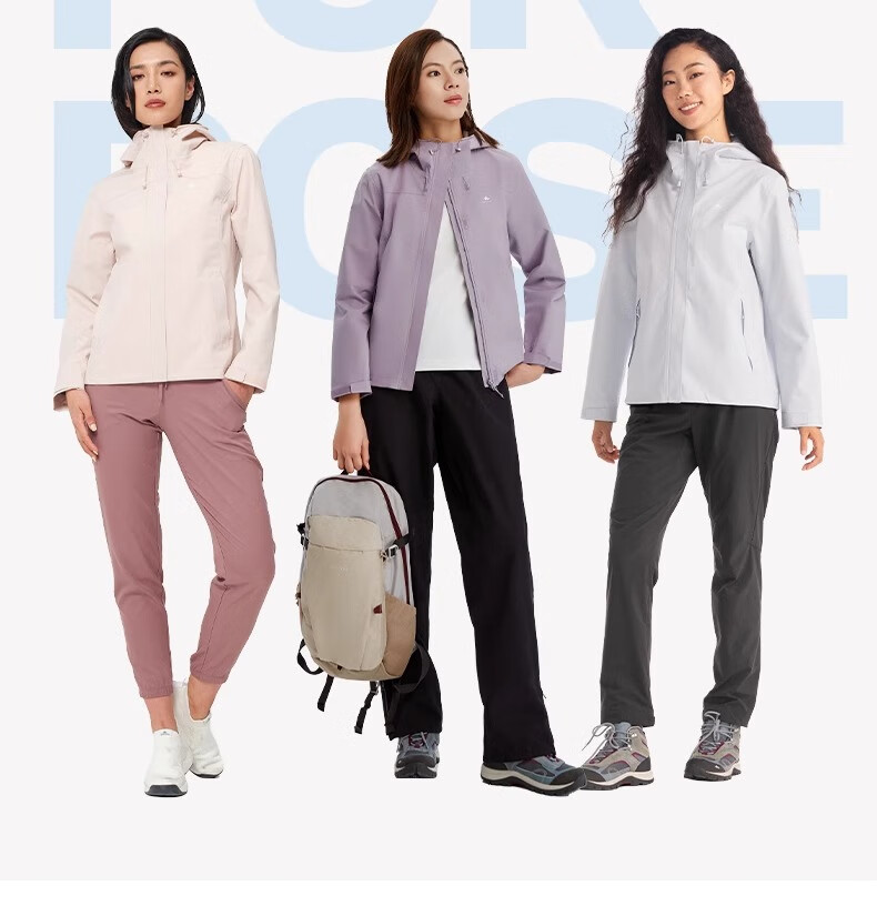 DECATHLON Women's Outdoor Jacket, Windproof And Waterproof, Lightweight for Spring And Summer, MH150 White-5114381 10