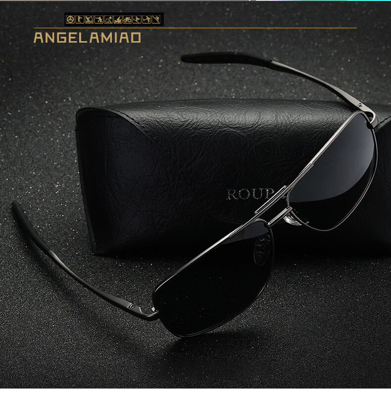 Angelamiao Polarized Sunglasses for Men, Driving And Fishing, Anti-Glare, Day And Night Use, Women's Sports Cycling Sunglasses, Father's Day Gift 3
