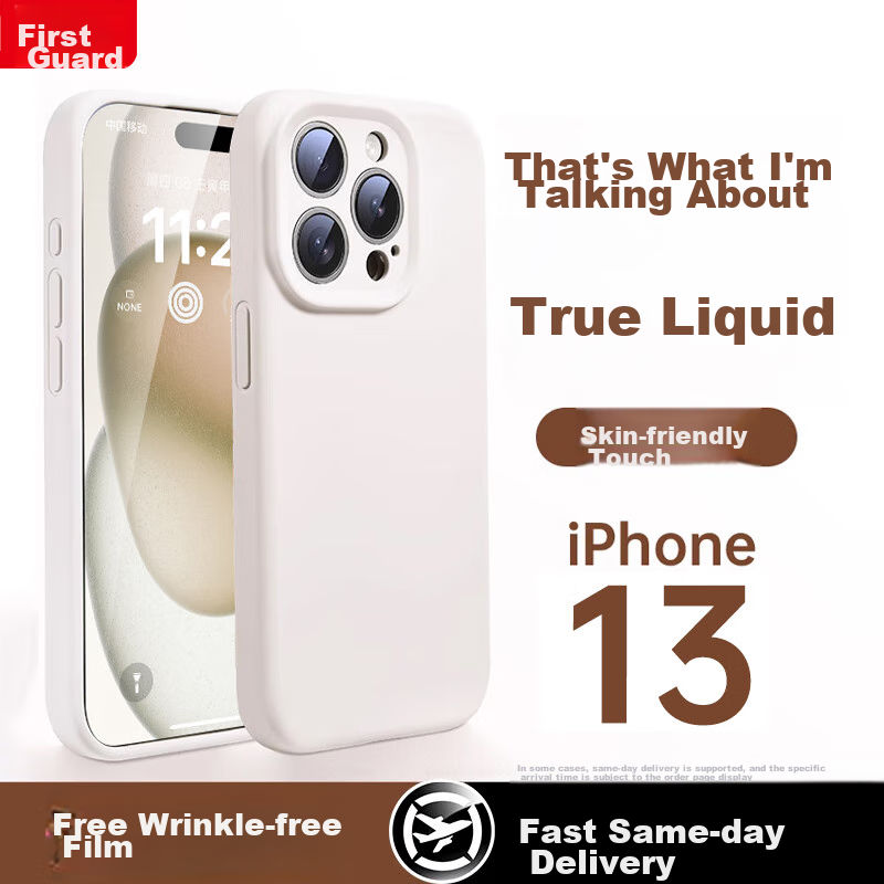 Чехол для iPhone 13 Pro DIVI, силиконовый, с защитой камеры, белый, официальная версия
