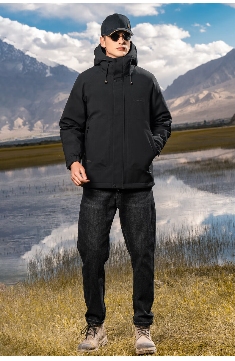 YAYA Men's down Jacket, Short Hooded Style, Thick Warm Coat for Young People, New Winter Outdoor Casual Workwear Jacket 24076 12