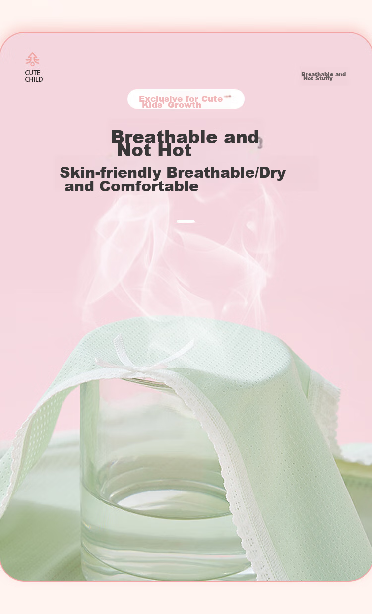 LangSha Girls' Summer Thin Underwear, 5A Antibacterial, for Older Children And Teenagers, Ice Silk Mesh Triangle Panties, Pack of Four, Size 150 5