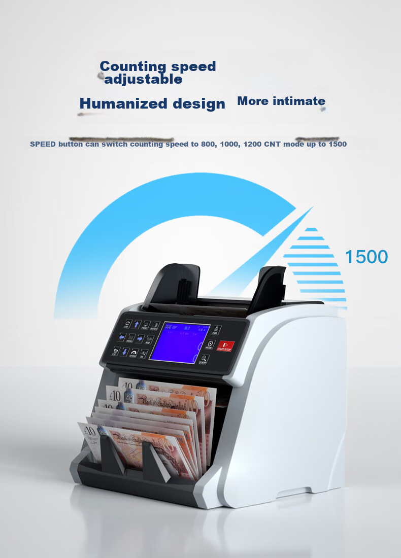 Weirong Multi-Currency Currency Counter for USD, EUR, GBP, JPY, AUD, CAD, INR Bill Sorting Machine WR-M998 9