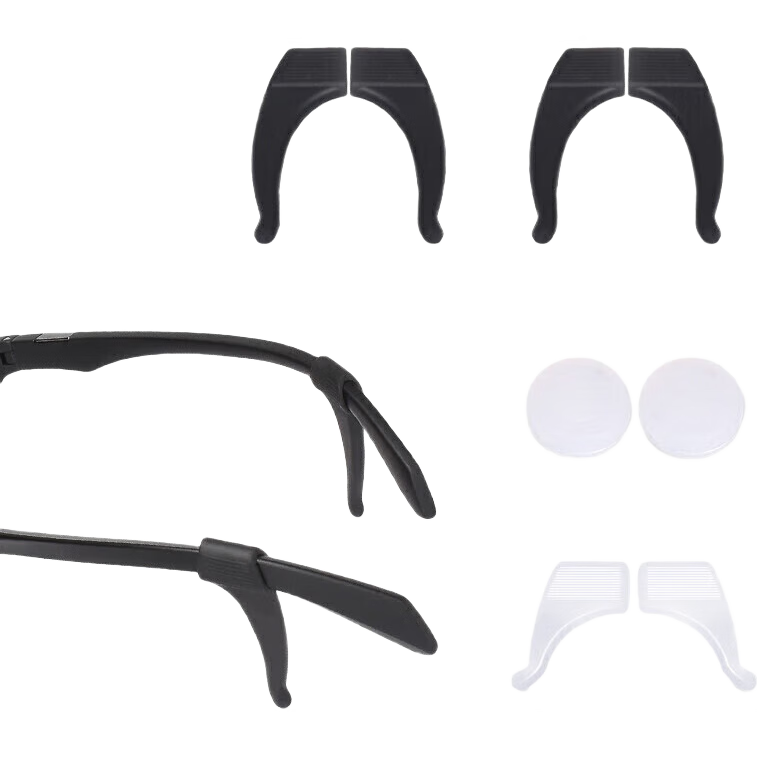 DRATRA Anti-Slip Silicone Ear Hooks, Anti-Fall Eyeglass Temple Covers, Anti-Drop Eyeglass Temple Covers, Ear Hook Fixing Device, Ear Clip, Ear Back Accessories