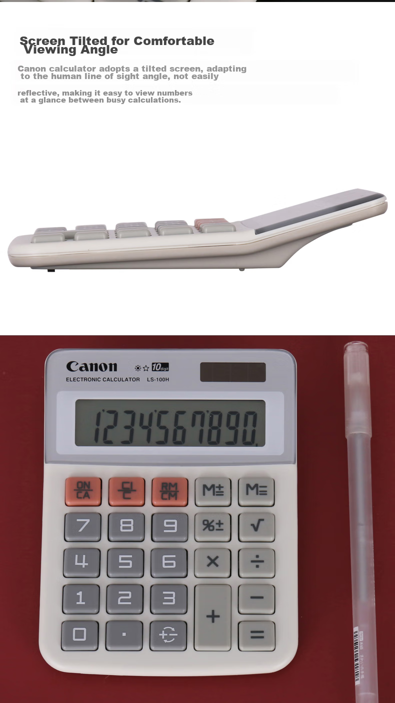 Canon LS-100H Financial Office Calculator, Desktop Stylish Creative Small Calculator 7