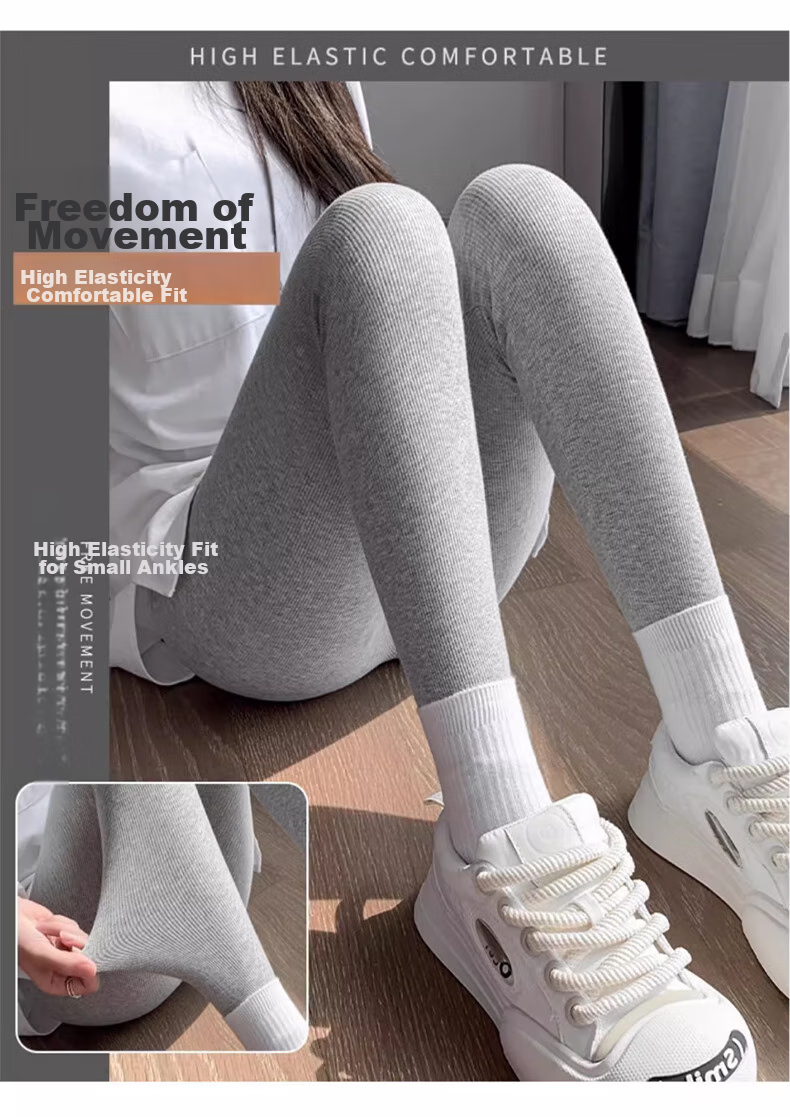 LangSha Leggings for Women, Spring And Autumn Style, High-Waisted Slimming Cotton Pants, Tight-Fitting Tights, Black Skinny Pants, Autumn Pants 7