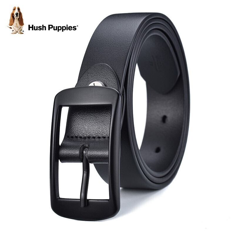 Hush Puppies Pin Buckle Belt for Women, Daily Buckle Top-Grain Leather Ladies' Belt, Trendy Versatile Casual Fashion Birthday Gift