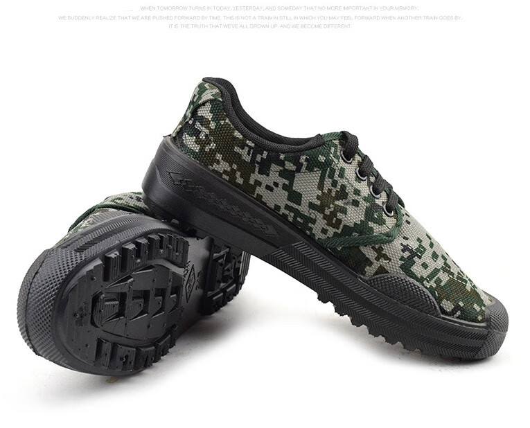 Laobaojia Camouflage Liberation Shoes Military Training Low-top Work Shoes Outdoor Construction Anti-slip Labor Protection Rubber Shoes Unisex Digital Size 43 9