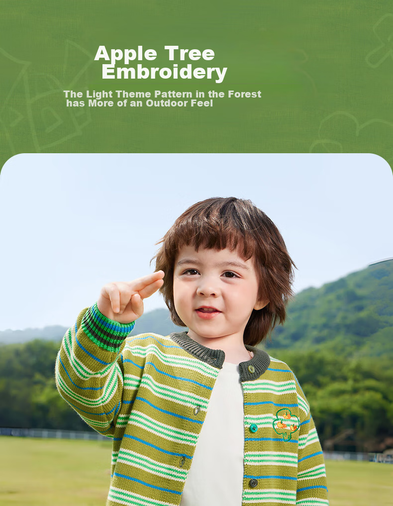 Ciciibear [Pure Cotton] Ciciibear Boys' Cardigan Sweater Spring And Autumn Style, Children's Striped Knit Sweater, Baby Autumn Long-Sleeve Jacket 10