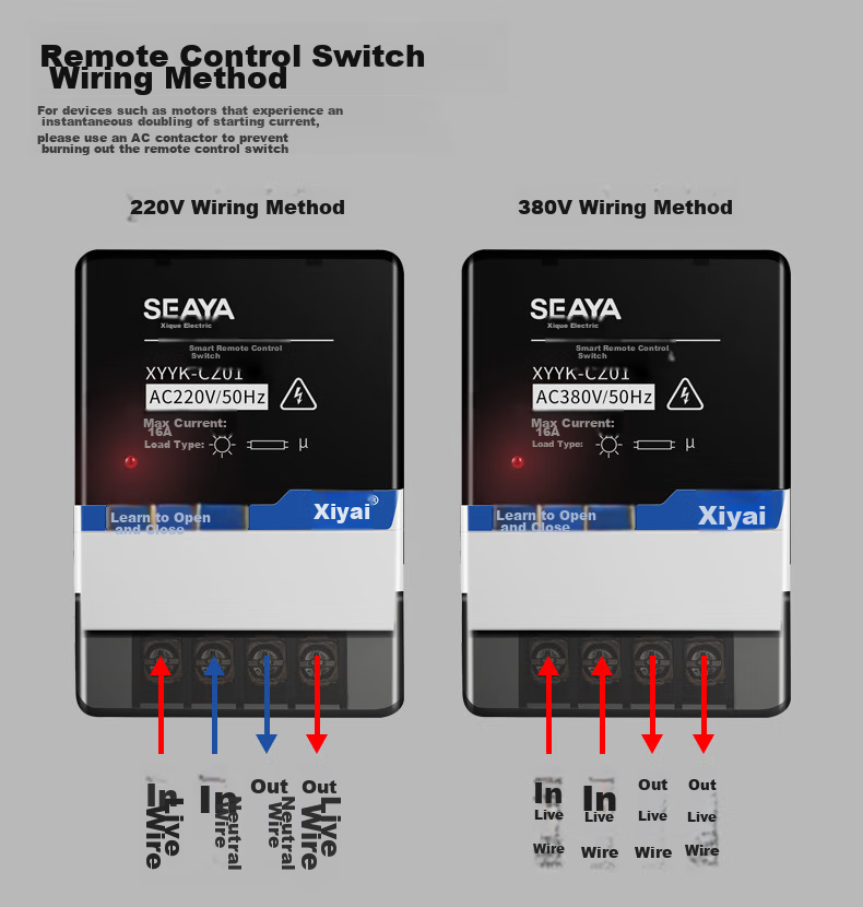 Xiya XYYKCZ01 Intelligent Wireless Remote Control Switch Water Pump Motor Submersible Pump Long-Distance Remote Controller 7
