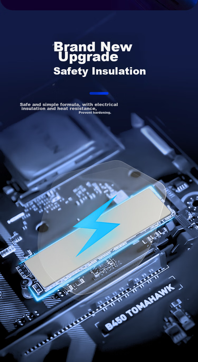 NVV M.2 SSD Thermal Paste, Heat Dissipation Silicone Pad, Thermal Conductive Silicone Gasket for SSD North Bridge, TC-615X Thermal Conductivity 6.0W 3