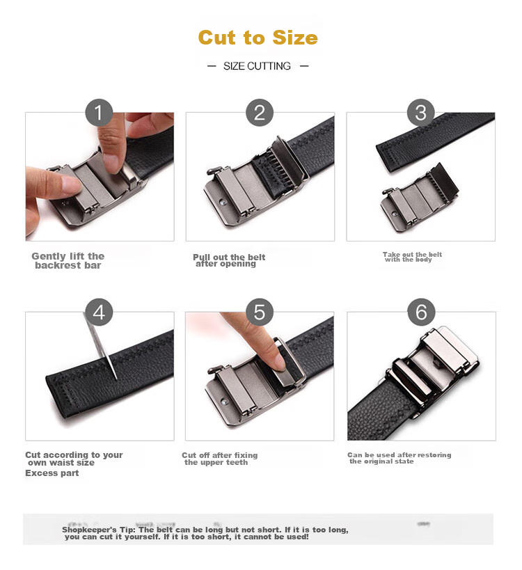 CROCODILE Men's Automatic Buckle Belt without Strap for Young Men, Inner Wear Style with Buckle And Card Slot, Belt RTC1479 12