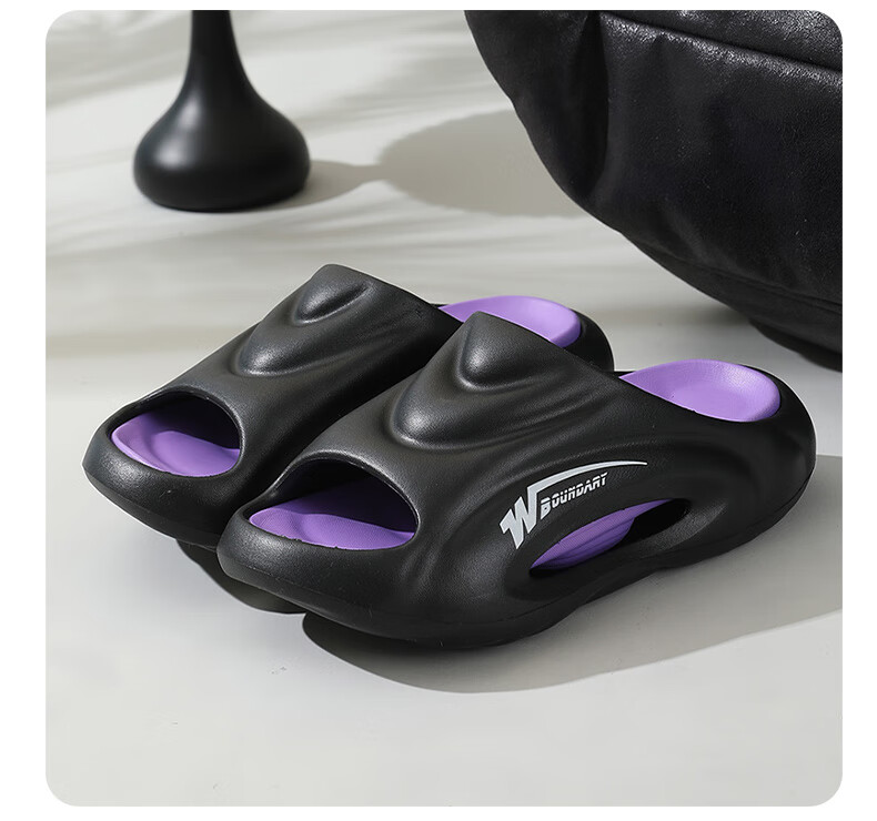 CARTELO Men's Slippers, Indoor And Outdoor Sandals, Home Bathroom Slippers, Shower Slide Sandals, 1555 Black, Size 40-41 10