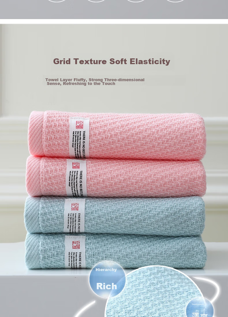 KING SHORE Class A Pure Cotton Towel, Face Towel, Honeycomb Face Cloth, Lint-Free, Easy to Wash And Dry, Sports Face Towel, 1 Piece 2