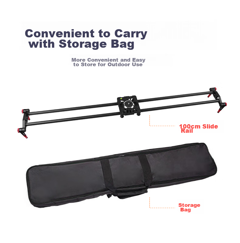 Hakutatz 100cm Carbon Fiber DSLR Camera Photography Slider, Camera Track for 5D3, Video Shooting, Six-Axis Damping Follow Focus, Ball Head Gimbal 15