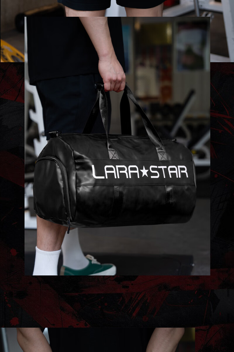 Laura Star Fitness Bag Sports Training Bag Men Large Capacity Travel Business Handheld Shoulder Crossbody Warrior Black 30L 11