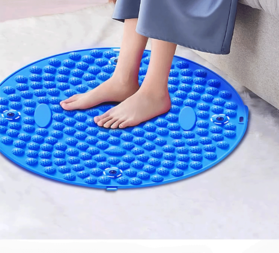 Foot Massage Pad, Large Size for Jogging, with Mugwort Acupoint Socks, 55cm, Blue, YD001 2