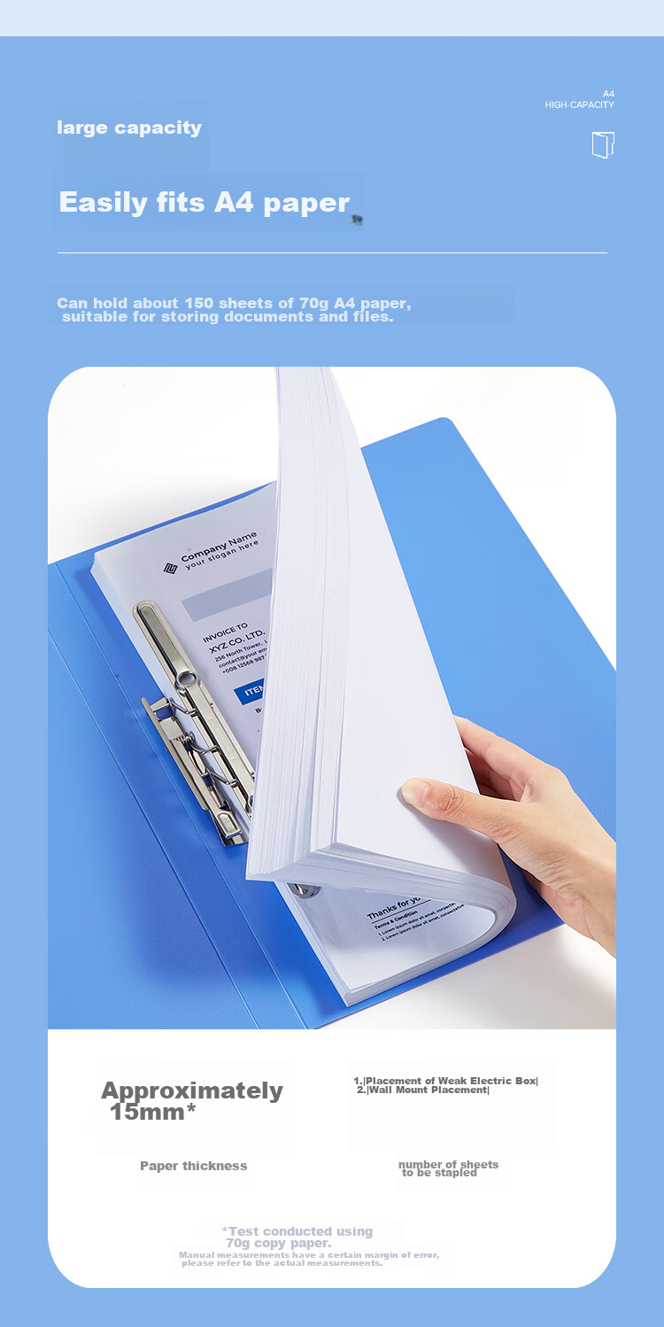 COMIX File/folder/long Folder + A4 Board Folder, Blue A604 3