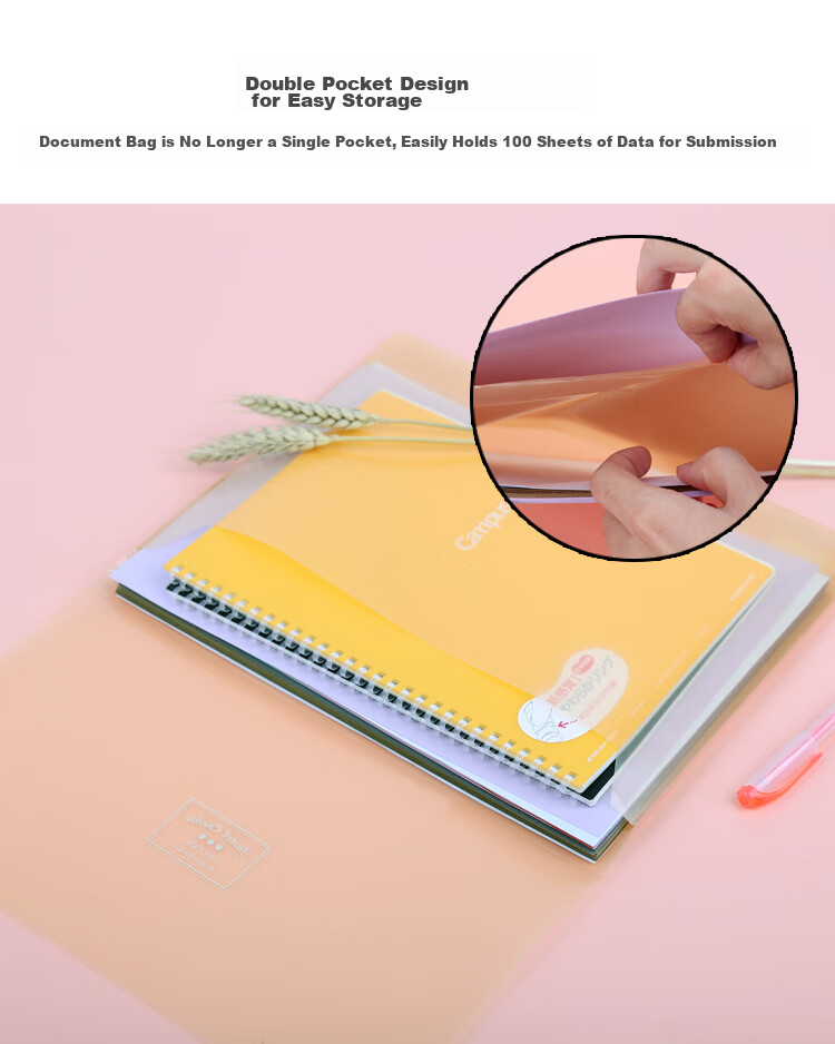 KOKUYO A4 File Folder, Pastel Cookie Design, Student Double-Pocket Organizer, Yellow, 4-Pack, WSG-KUCW311Y3C, Digital Full-Net Low Price 4