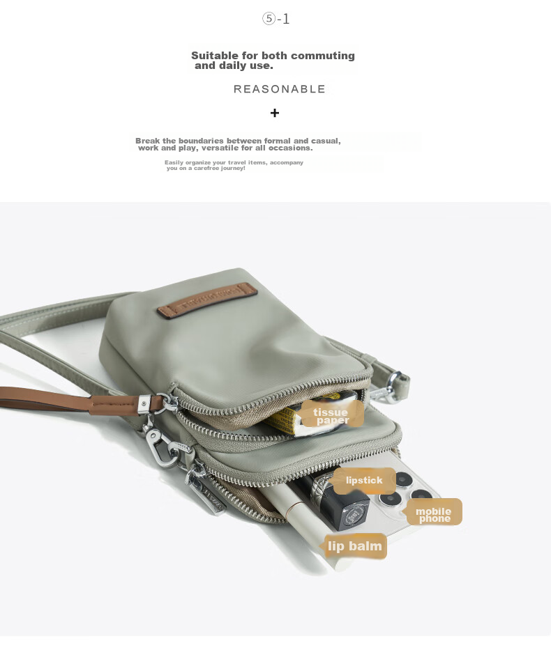 Laifu Pine Nut Phone Case for Women, Vertical Square Style, Lightweight Casual Elegant Mini Crossbody Bag, Women's Handbag, Birthday Gift 5
