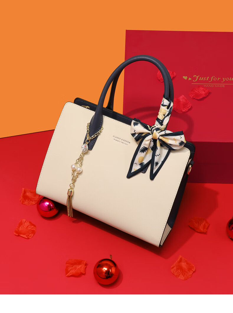 Viney Leather Handbag for Women, Large Capacity Tote Bag, Middle-Aged Crossbody Bag, Practical Birthday And Mother's Day Gift for Mom 1