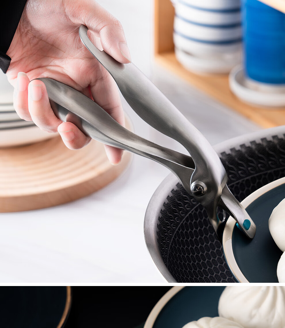 Onlycook 304 Stainless Steel Bowl Gripper, Plate Lifter, Steamer Tongs, Anti-Scalding Clamp, Bowl Grabber, Kitchen Utensils 4