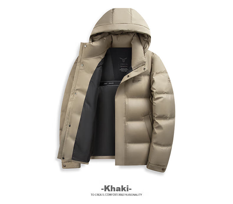 Yalu down Jacket for Men, 2025 Autumn And Winter, Thickened Detachable Hooded Short Style, Business Casual Cold-Proof Winter Coat 17