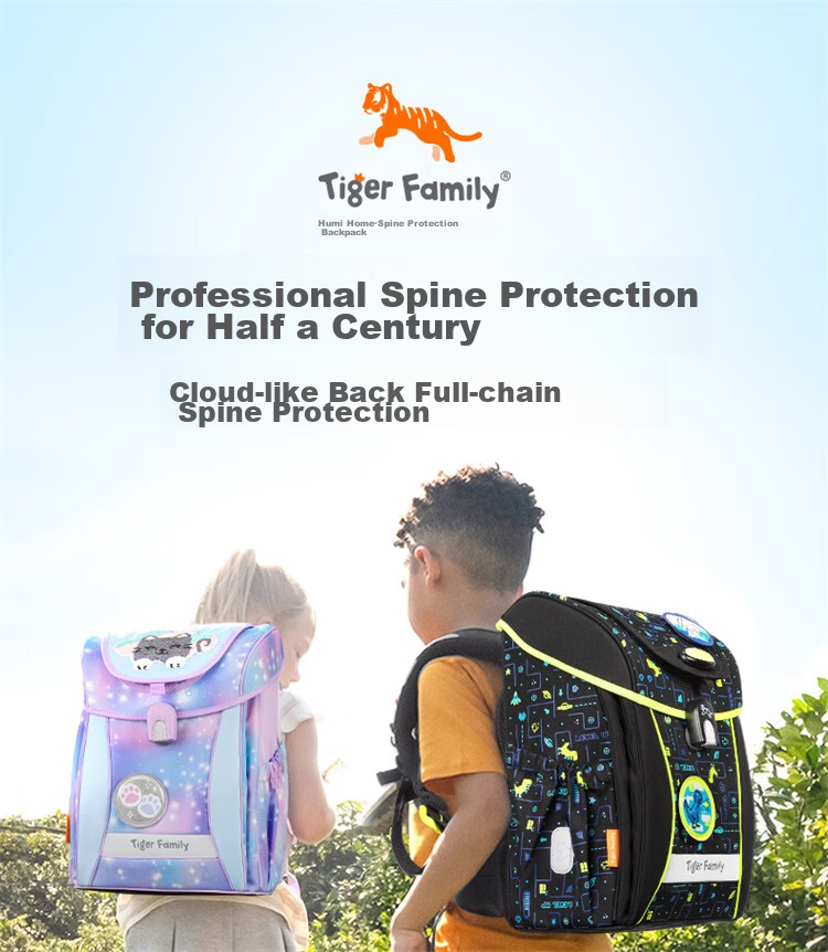 TigerFamily Backpack for Primary School Students Grades 1-3 Children's Spine-Protecting Lightweight Large-Capacity Shoulder Bag Backpack 1
