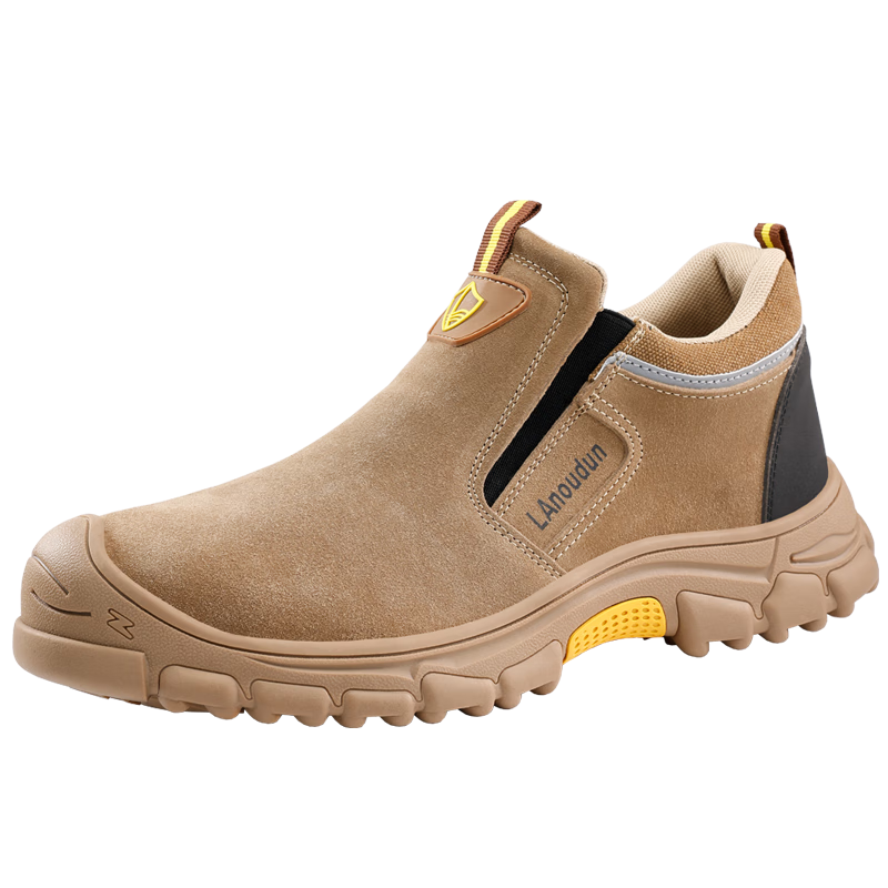 BlueOwl Shield Men's Summer Breathable Labor Safety Shoes Welding Anti-Smash Steel Toe Anti-Puncture Wear-Resistant Worksite Shoes D257-1 Size 39