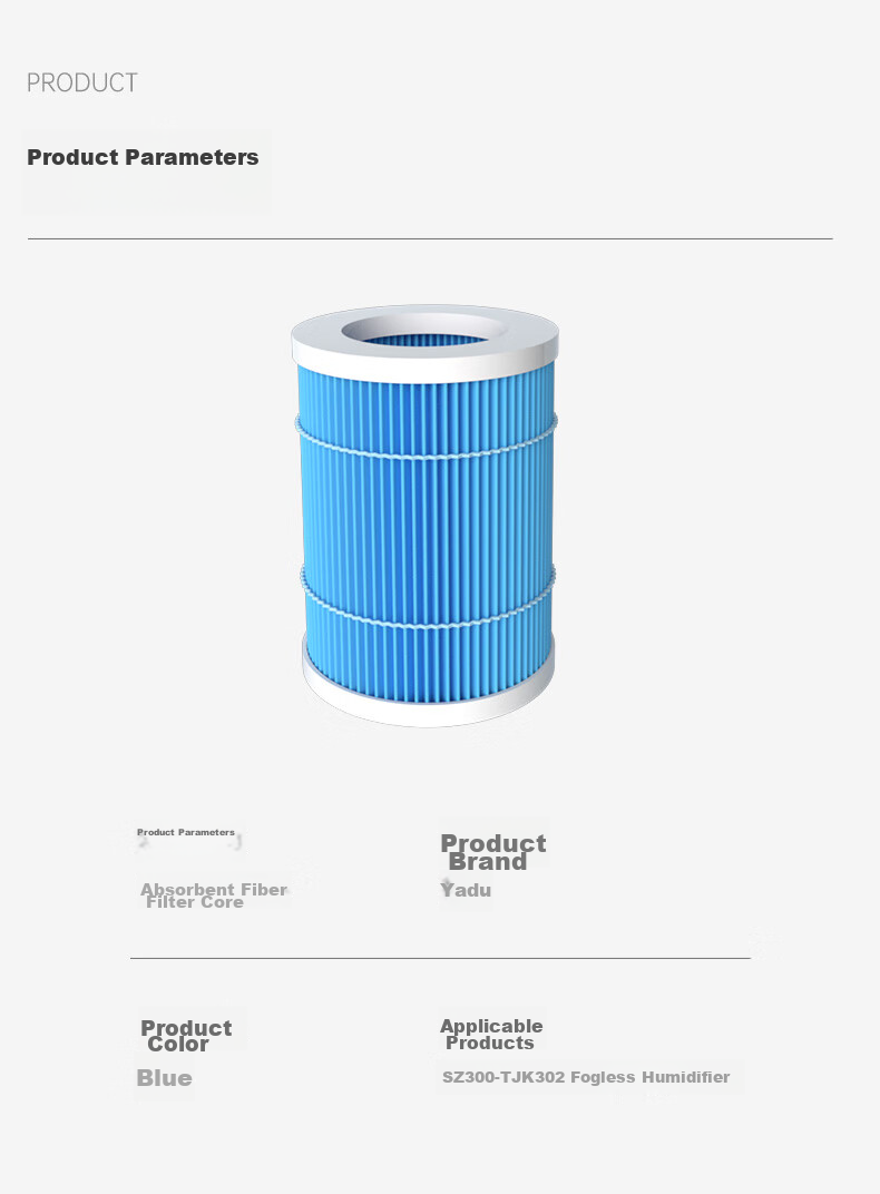 Yadu Mist-Free Humidifier Filter, Purification Filter Element, Cleaning And Filtering Accessories Suitable for SZ300-TJK302 SZ300-TJK302Pro [Accessory] 5