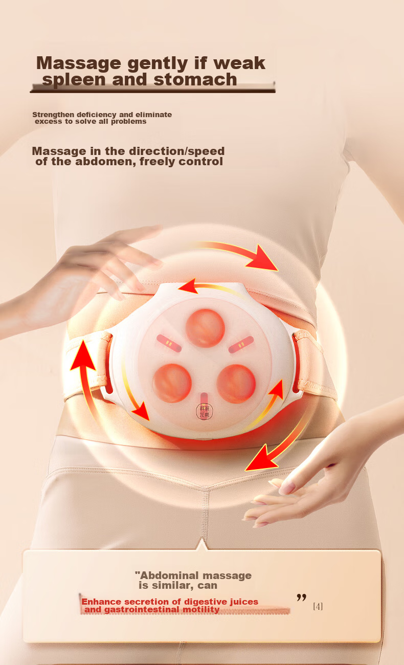 Keaiyuansu Small Suspended Pot, Stone Abdominal Massager, Automatic Stomach And Intestine Massager, Automatic Belly Kneading Device, Peristaltic Weight Loss Aid, Bowel Movement Promoter 16