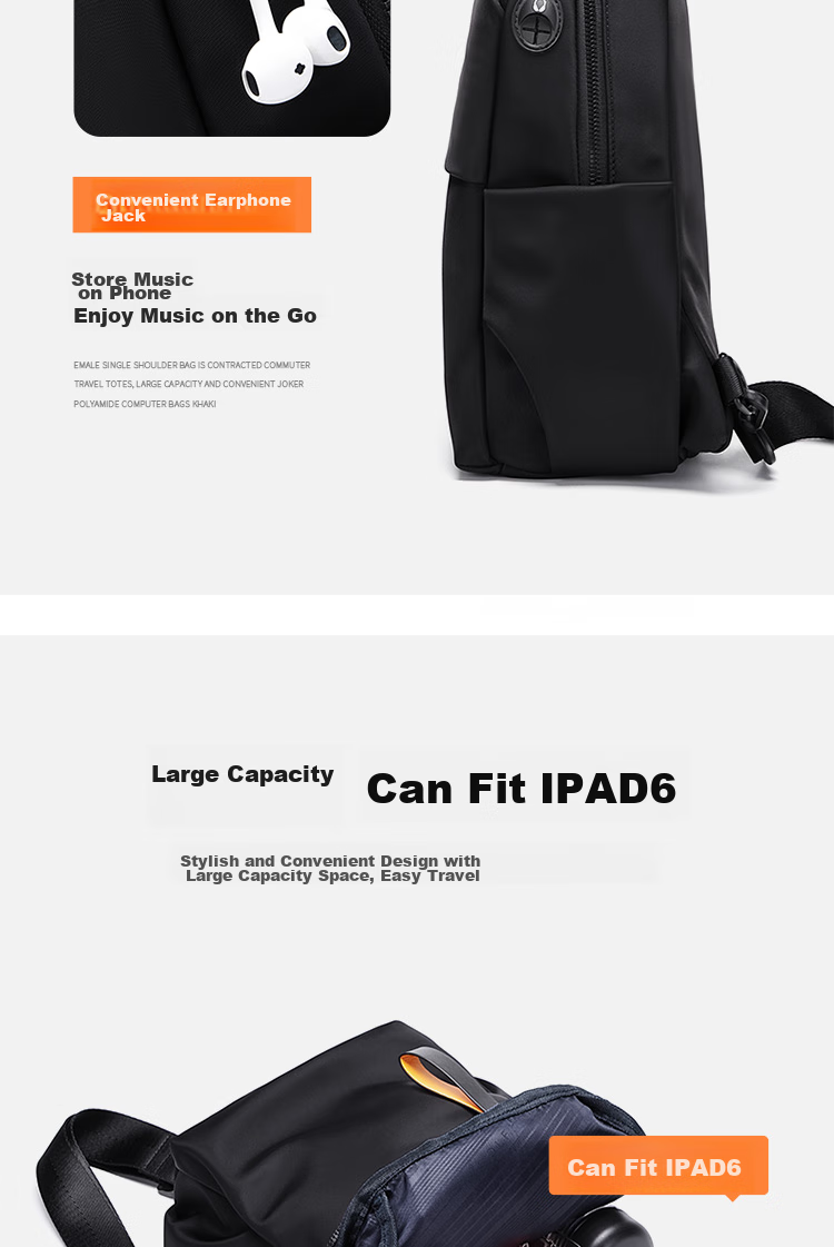GOLF Chest Bag for Men, Trendy Crossbody Bag, Casual Shoulder Bag for IPad And Phone, Cycling Sports Travel Small Backpack 7