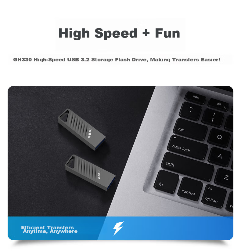 GEIL 32GB USB2.0 Flash Drive, Mini Version, Gray Metal Case, Car USB Drive, Office Study Business Universal Flash Drive, GS60 Series 8