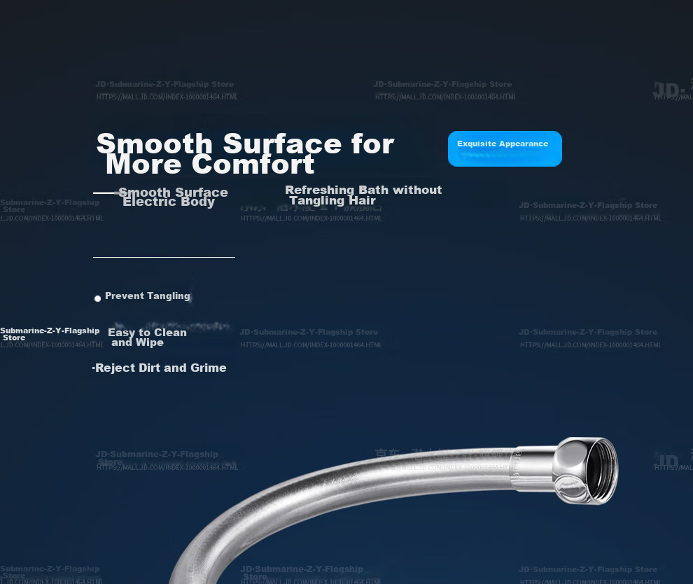 Submarine DG150 Shower Hose, Shower Head Flexible Hose, 1.5-Meter Anti-Tangle Shower Pipe 8