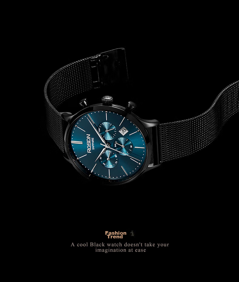 ROSDN True Diamond Series Classic Versatile Men's Waterproof Watch Top Brand Birthday Gift for Boyfriend 8