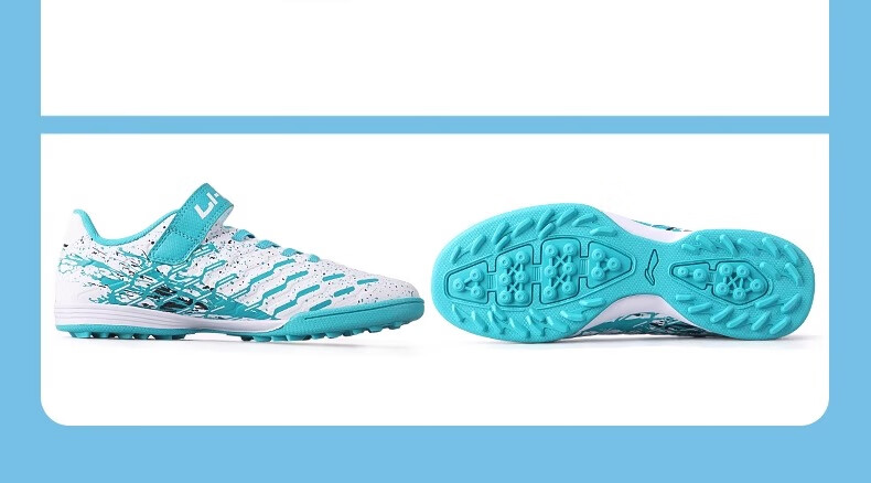 Li-Ning Children's Soccer Shoes TF Turf Cleats for Boys And Girls Aged 6-12, Professional Training And Competition Artificial Grass Football Boots for Older Kids, Size 31 10