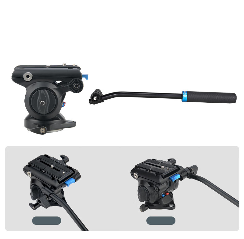 Benro A2883FS4N DSLR Video Tripod with Professional Camera Hydraulic Handle, Pan-Tilt Head, Adjustable Level Ball Bowl, Monopod Tripod Kit 17