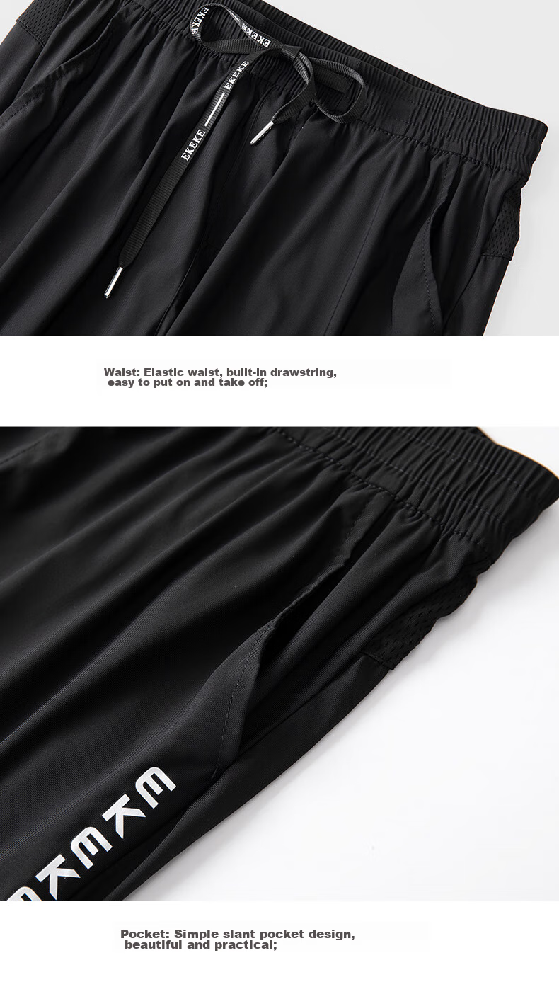 LangSha Ice Silk Sports Pants for Women, Quick-Dry Long Trousers, Summer Thin Mesh Breathable Loose Casual Pants for Couples 11