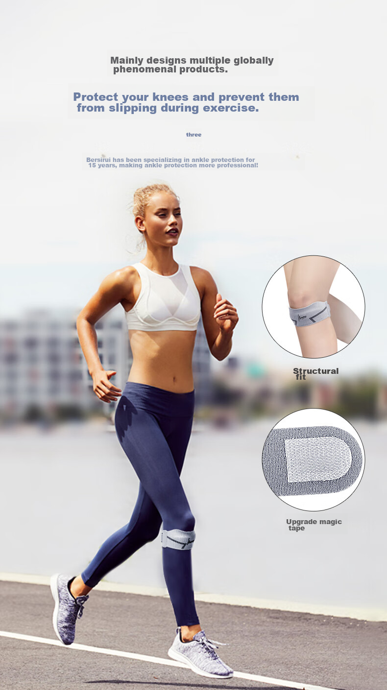 Bestray Patellar Strap Knee Brace, Professional Patella Fixation Band for Sports, Running, Badminton, Basketball, Patella Compression, Professional-Grade Protectio 4