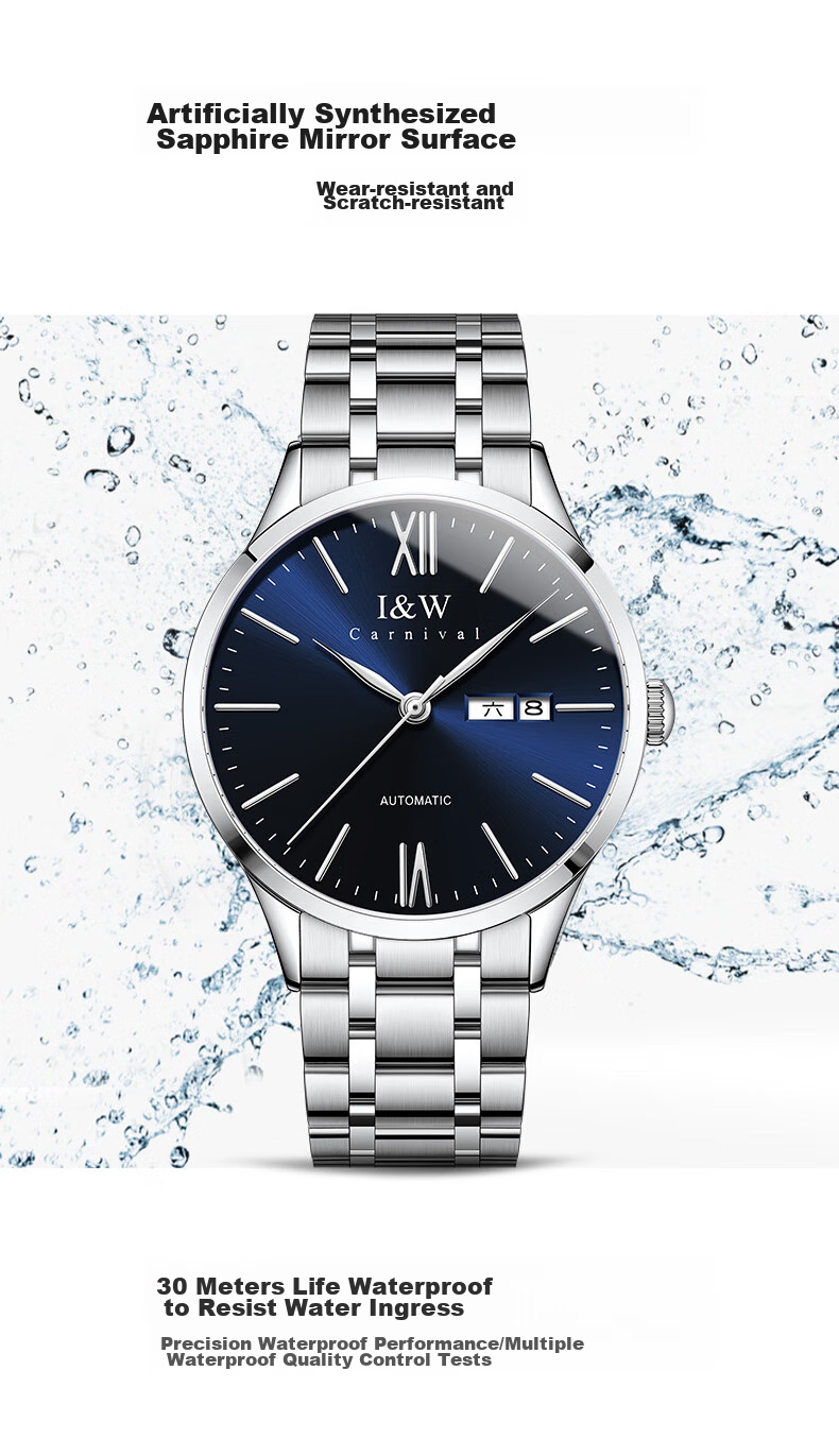 Aiwochi Swiss Iw Watch, Men's Fully Automatic Mechanical Watch, Men's Luxury Timepiece, 2026 New Model, Brand Waterproof Business Genuine Product 8