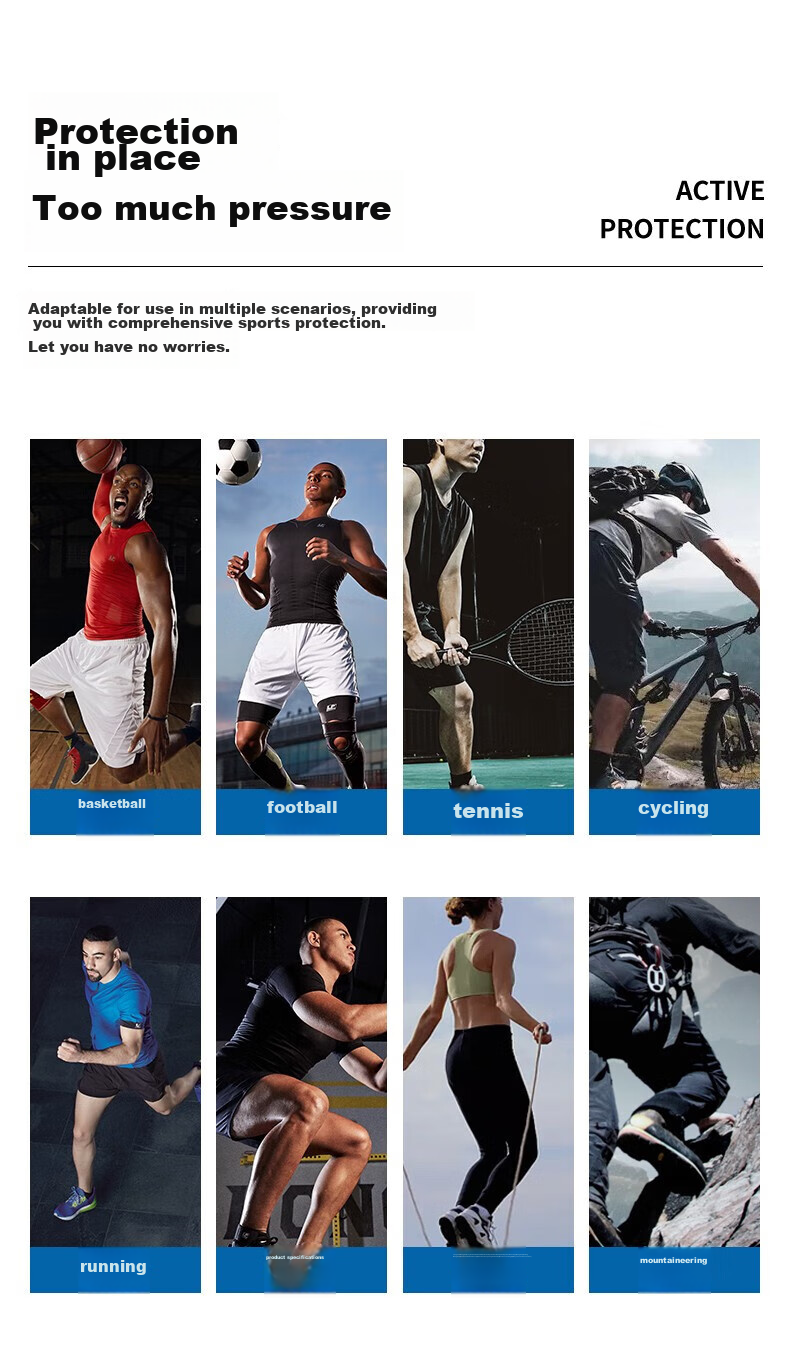 LP Sports Knee Brace with Spring Support for Basketball, Running, Badminton, Lightweight Breathable Meniscus Ligament Injury Protection Gear 11