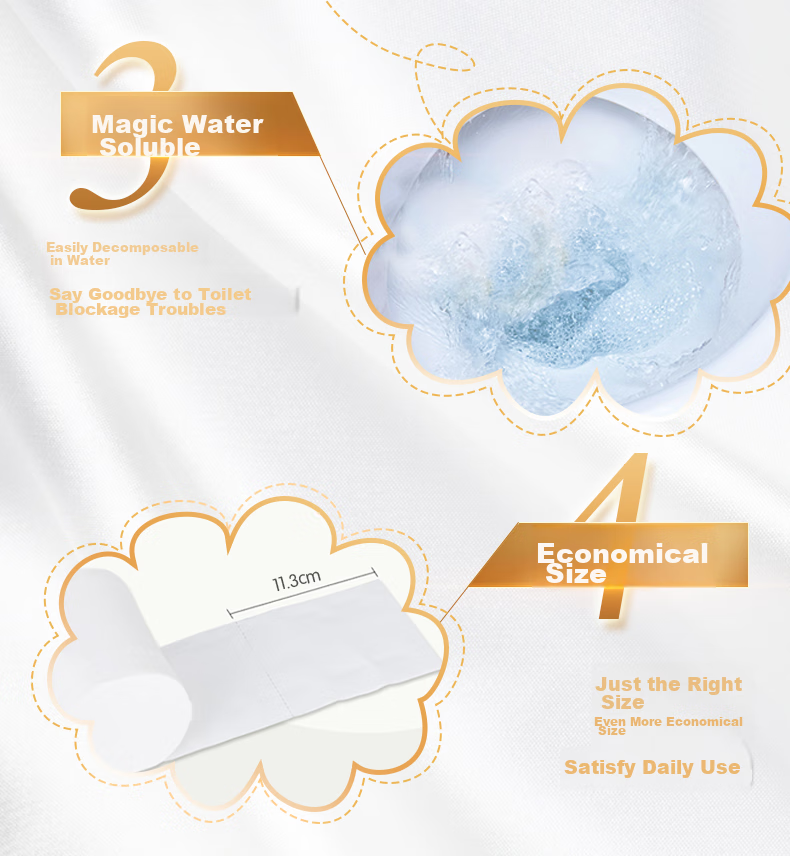 May Flower Coreless Toilet Paper, 3-Ply, 86 Sheets*30 Rolls, Soft And Thick, Durable Bathroom Tissue, Whole Box Packaging 4