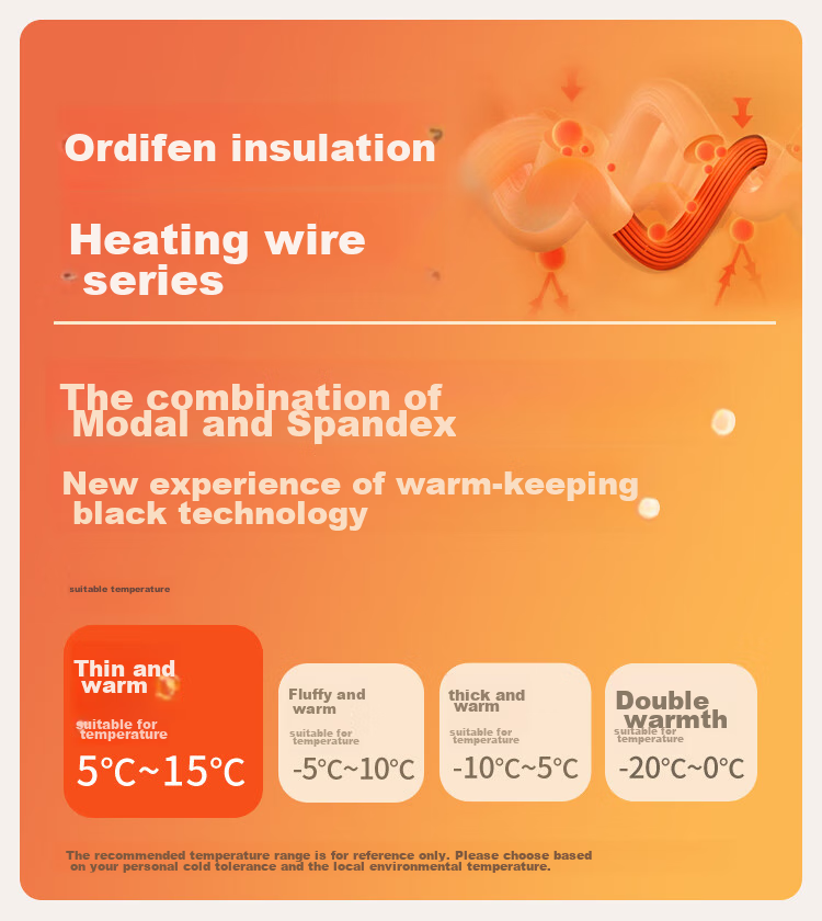 Ordifen Modal Heating Fiber Thermal Pants 5A Antibacterial Women's Seamless Warm Slim Fit Thermal Underwear Dusty Pink M 1