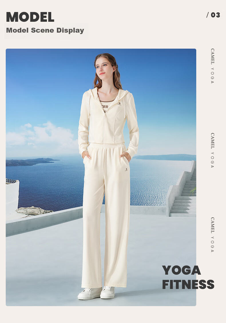 CAMEL Casual Sports Set, New Women's Outerwear, Wide-Leg Straight Pants, Vest Three-Piece Set, Knitted Casual Sportswear 20