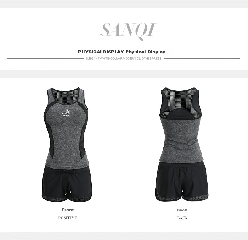 Sanqi Two-Piece Swimsuit for Women with Boyshort Bottoms, Plus Size Slimming Tummy Control Conservative Hot Spring Swimwear 19050 Black L 9