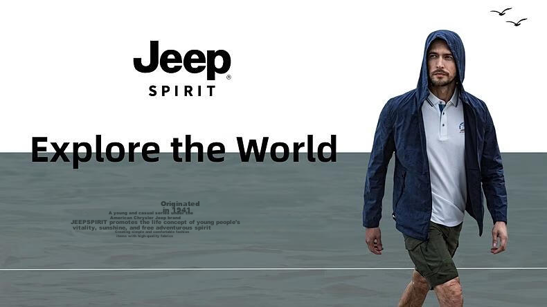 JEEP SPIRIT Men's Sweatshirt, Autumn And Winter Thickened Warm Sports Round Neck Long Sleeve Heavy Loose Trendy Fleece Jacket for Me 19
