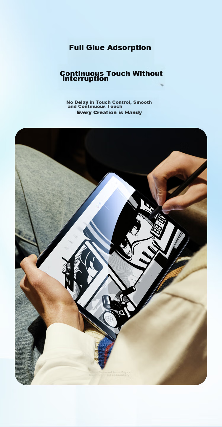 BIAZE Tempered Glass Screen Protector for OPPO Pad Air2 2024 Model, 11.4-Inch Tablet Computer, HD Clear Anti-Scratch Anti-Abrasive Full Coverage Film PM212-HD 7