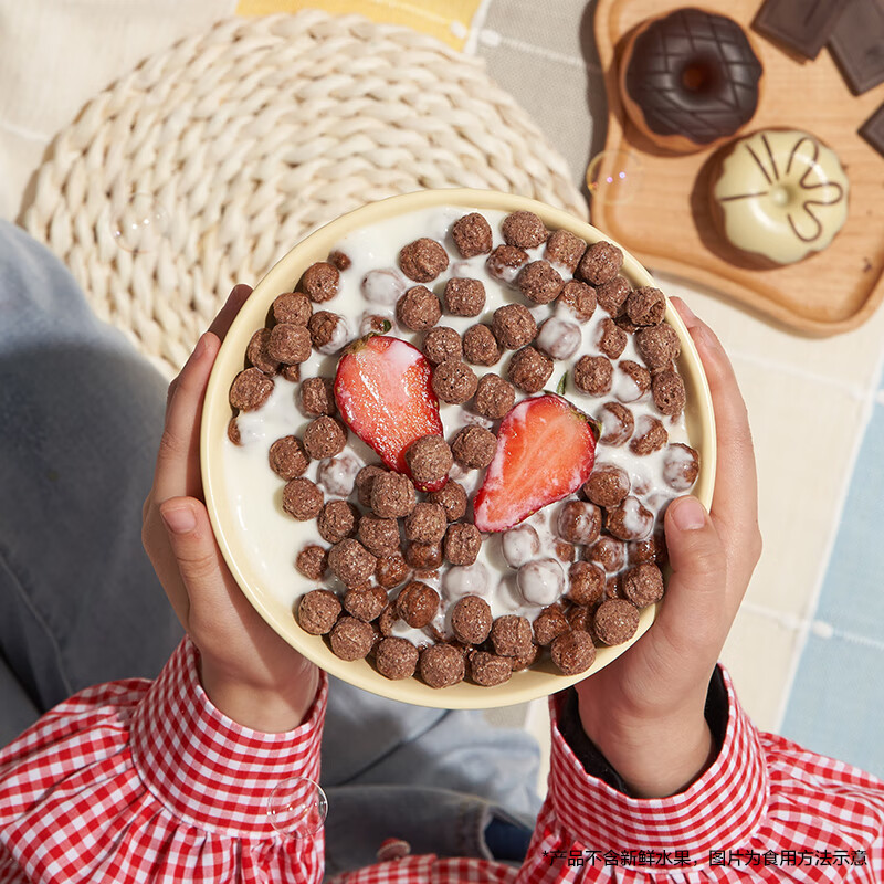 家乐氏（Kellogg）进口可可球富含钙铁锌麦片谷物脆儿童学生营养早餐代餐170g